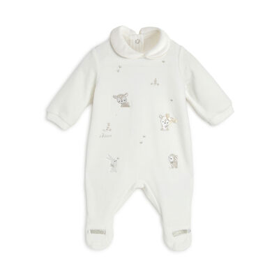 Girls Bronze Applique Nappy Opening Babysuit